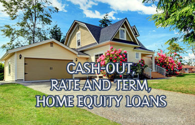 Cash-Out refinancing, Rate and Term Refinancing and Home Equity Loans